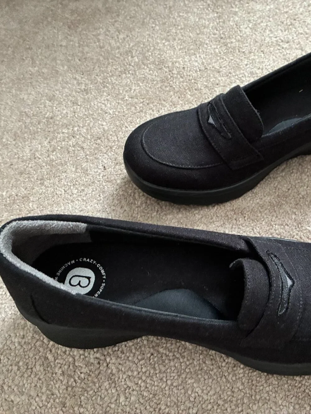 BZEES Women's Washable Slip On Loafers 7.5